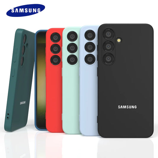 Samsung S24 S24Plus S24Ultra Case Soft Liquid Silicone Ultra Thin Shockproof Phone Back Cover For Galaxy S24  Plus Ultra