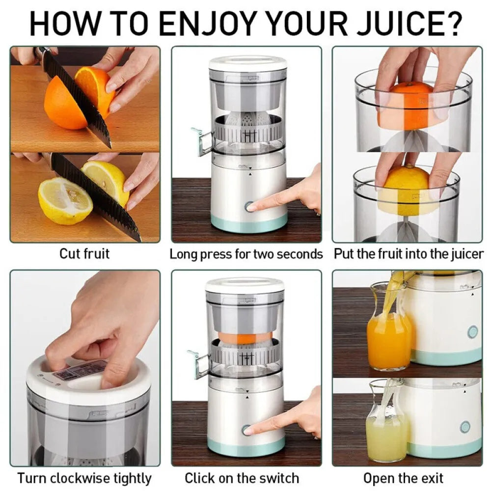 Electric Citrus Juicer Juice Squeezer Portable Press Machine Fruit Extractor