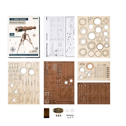 Robotime ROKR Telescope 3D Wooden Puzzle Game Assembly Toys