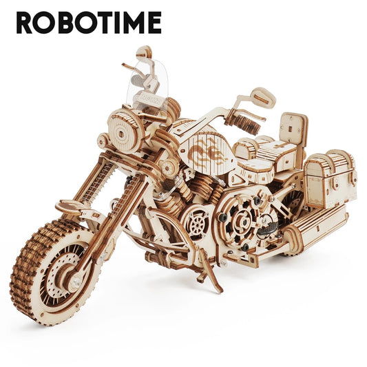 Robotime Rokr Cruiser Motorcycle DIY Wooden Model 420 Pcs Building Block Kits