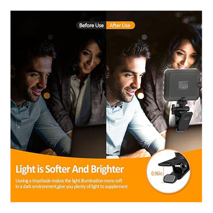 Rechargeable Selfie Light, Clip Fill Light For Phone Laptop Tablet Portable Light For Video Conference Live Streaming Zoom Call Makeup Picture White