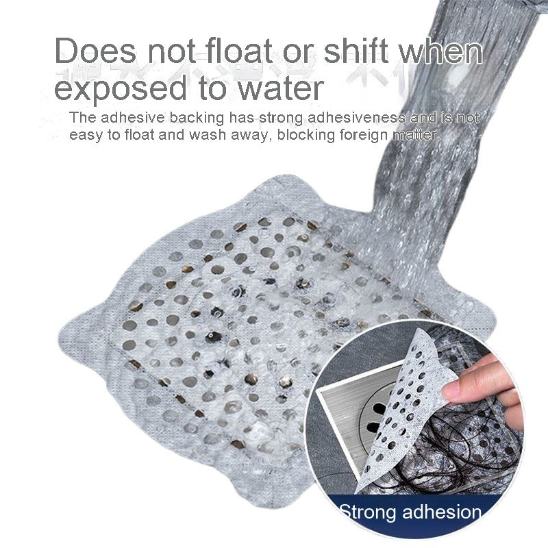 Sink Drain Filter Shower Hair Catcher Disposable Self-adhesive, Anti-blocking Insect-proof Anti-hair