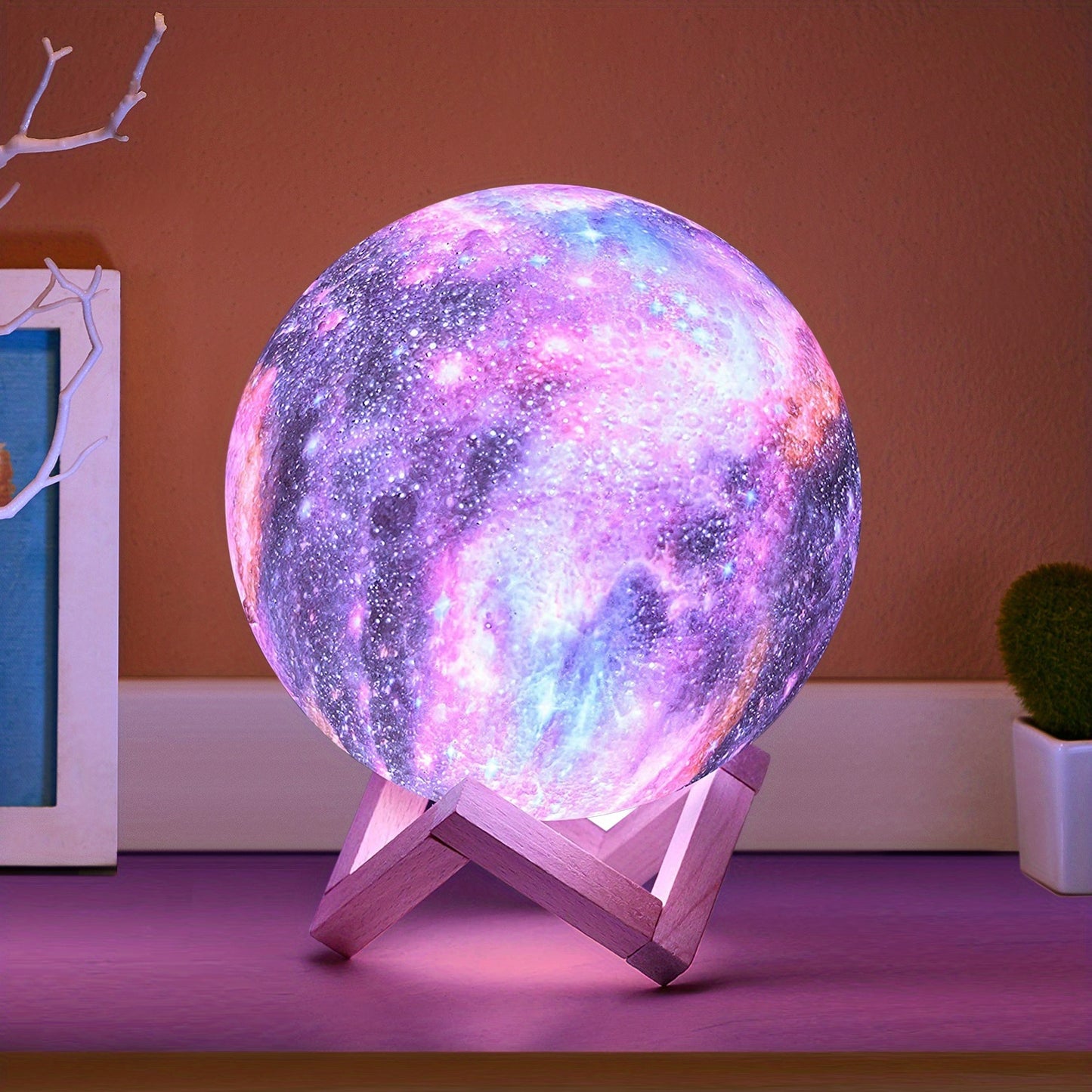 3D Galaxy Lamp Moonlight USB LED Night Lunar Light Touch Color Changing Moon Lamp