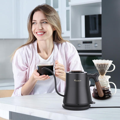 Gooseneck Electric Kettle, Pour Over Coffee Kettle Hot Water Tea Kettle,Stainless Steel Inner With Leak Proof Design,Rapid Heating, Auto Shutoff .