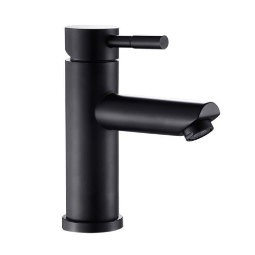 Modern Basin Sink Faucet Matte Black Brass Single Handle Bathroom Single Faucet