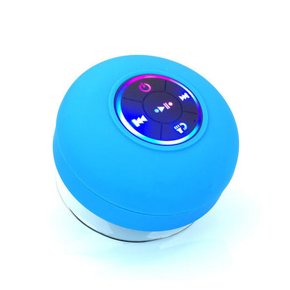 Big Suction Cup Waterproof Shower Bluetooth Speaker LED Light Emitting