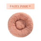 Fluffy Donut Dog Bed  Warm Soft Long Plush Pet Cushion Dog House Cat  Bed Washable Pet Sofa Mat Calming Samll Large Dog Beds