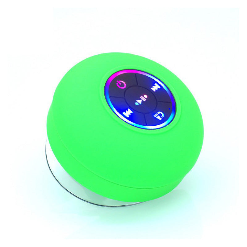 Big Suction Cup Waterproof Shower Bluetooth Speaker LED Light Emitting