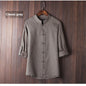 Breazy Soft Men's Linen Vintage Plus Size Shirt