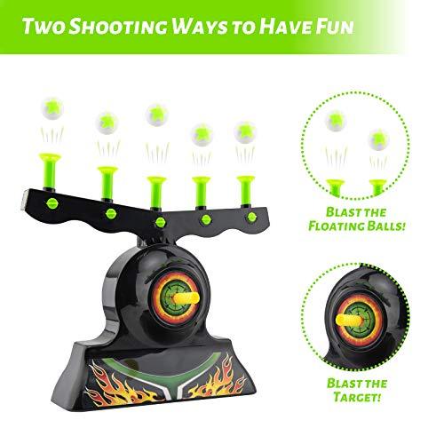 Shooting Targets For Guns Shooting Game Glow In The Dark Floating Ball Target Practice Toys For Kids Boys Hover Shot 1 Blaster Toy Gun 10 Soft Foam Balls 3 Darts