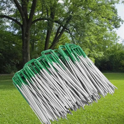 Weed Fabric Galvanised Staples Garden Turf Pins Securing Pegs U Artificial Grass  > UK Fast Shipping!