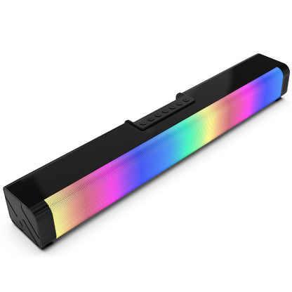 High-Quality Soundbar With RGB Light Powerful Bass Stereo Sound USB 3.5mm Optical Soundbar PC 20W Speaker