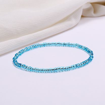 All-match Color Rice Bead Anklet Beach Style Jewelry