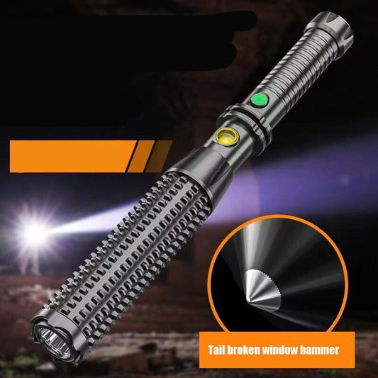 Glass Breaker EMERGENCY Hammer LED Flashlight  Tactical Flashlight Rechargeable