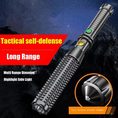 Glass Breaker EMERGENCY Hammer LED Flashlight  Tactical Flashlight Rechargeable