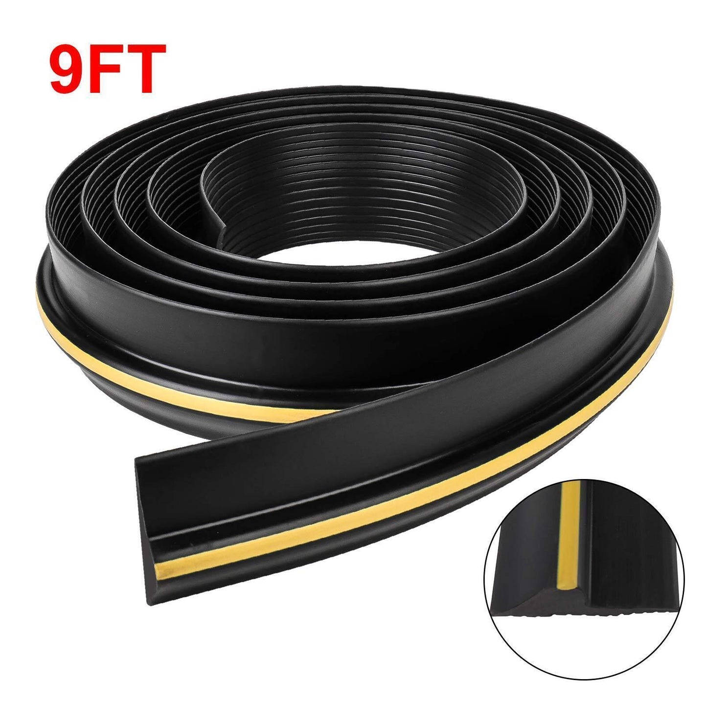 9-16ft Garage Door Floor Threshold Weather Heavy Duty Rubber Draught Excluder