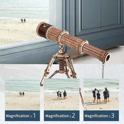 Robotime ROKR Telescope 3D Wooden Puzzle Game Assembly Toys