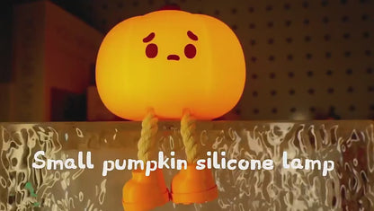 Trending Tik Tok Halloween Pumpkin Night Lights Cute Soft Silicone Safe Lamp Decorations Timing Dimmable Bedside